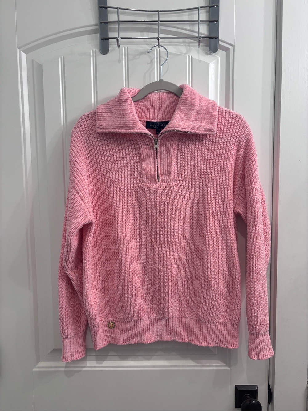Simply Southern Pink Half-Zip Knit Pullover